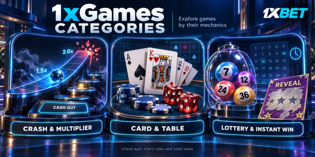 1xGames Categories