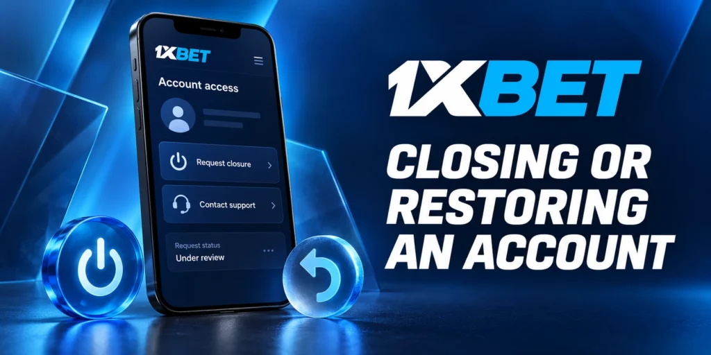 1xBet Closing or Restoring an Account