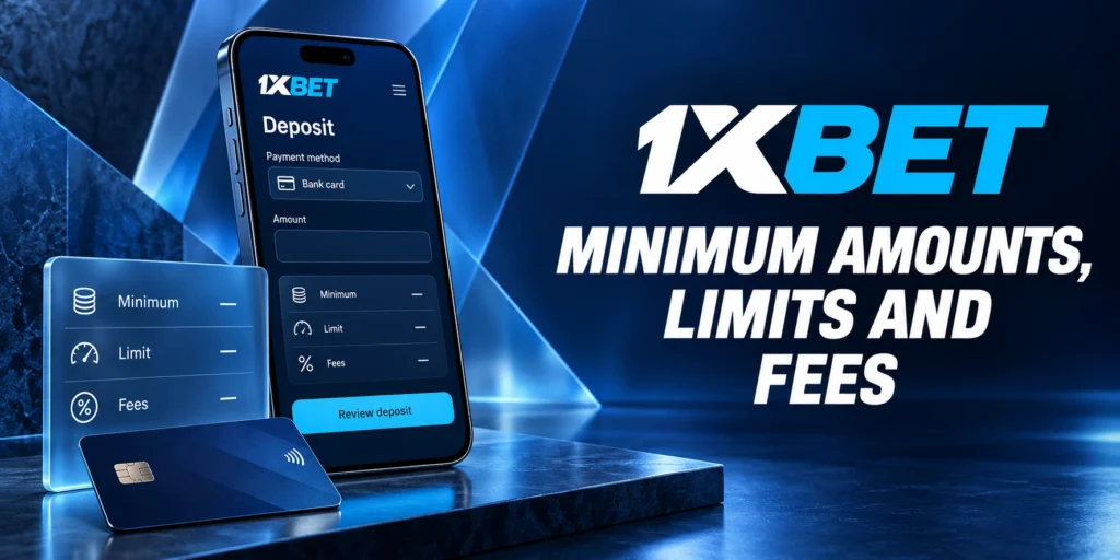 1xBet deposit minimum amounts limits fees