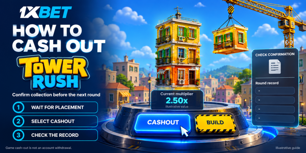 1xBet Tower Rush How to Cash Out